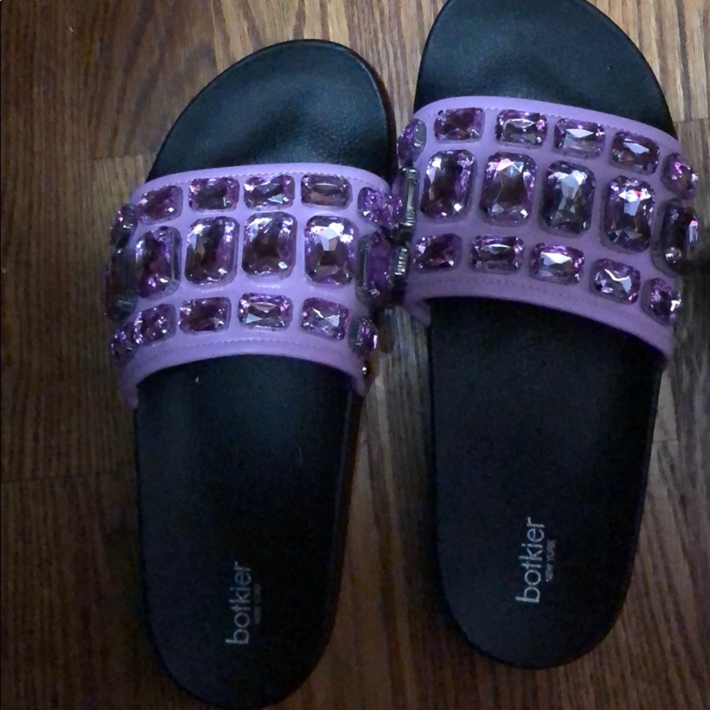 Slides with crystals